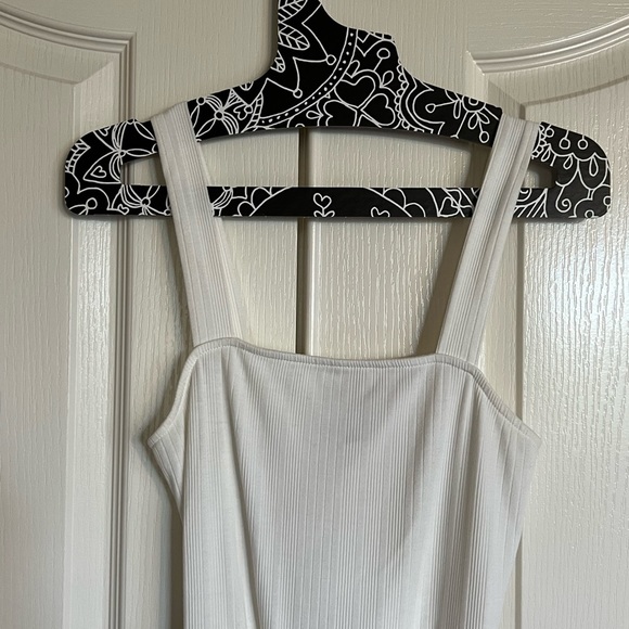 TopShop belted ribbed knit tank midi‎ dress with double slits size 4 - Picture 4 of 14